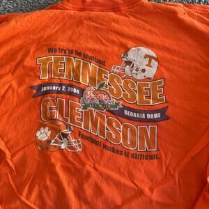 Vintage Activewear 2004 NCAA Clemson Tigers Peach Bowl Long Sleeve Shirt Men XXL